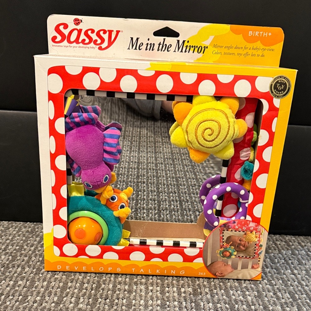 Sassy Me in the Mirror Toy - Red, Yellow, Purple. Birth +